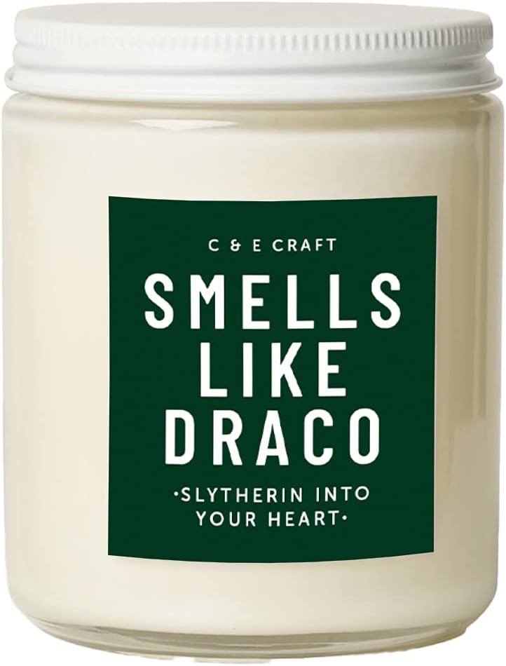 CE Craft - Smells Like Draco Scented Candle, Apple + Mahogany Scented, Draco Gift for Her, Celebrity Prayer Candle, Girlfriend Gift, Gift for Her