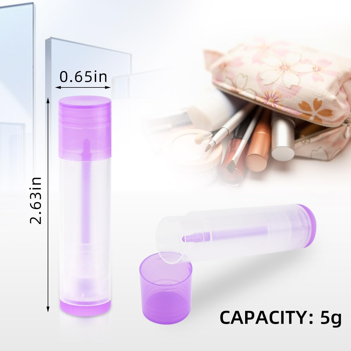 25 Pcs Clear Empty Lip Balm Tubes Lip Balm Containers Lipstick Container with Caps DIY Lip Balm Tubes Refillable Lip Balm Tube for Homemade Lip Gloss Lipstick 5.5Ml Plastic Lip Balm Containers - Image 6