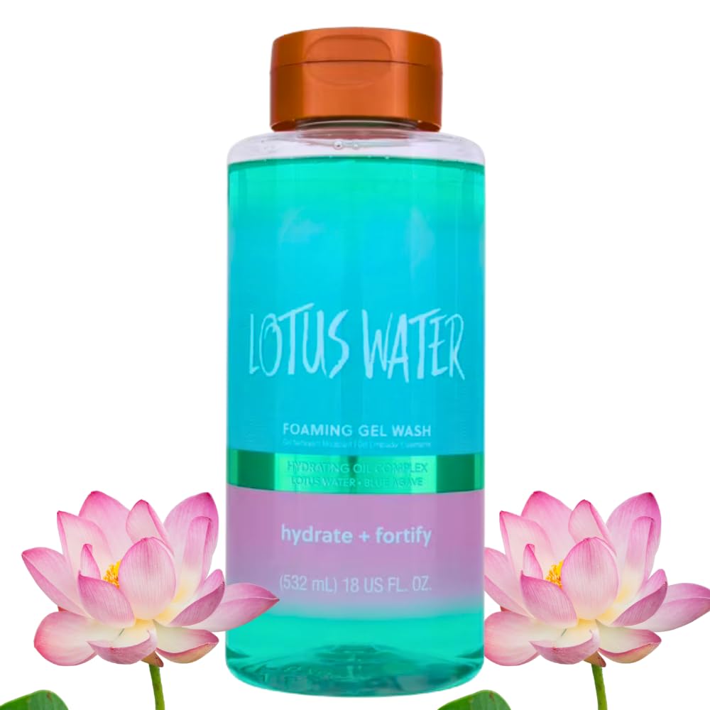 Foaming Gel Body Wash with Lotus Water, Moisturizing Formula, 18 fl oz