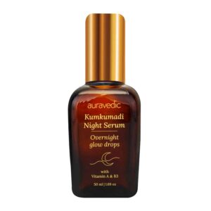 Kumkumadi Tailam Night Serum | Ayurvedic Glow Elixir | Plant-Based Nighttime Ritual to Soothe Tired, Dull Skin | Overnight Moisture Lock | 1.69 Fl Oz/50 ml