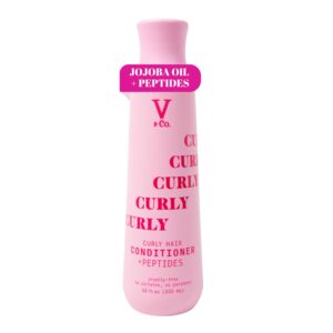 V&Co. Beauty Curly Hair Conditioner with Peptide Technology, 12 oz, Sulfate Free Conditioner for Naturally Curly Hair, Gentle, Color Safe Conditioner