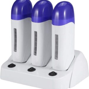 3 Types Portable Wax Roller Warmer for Women's Hair Removal, Roll on Home and Salon Waxing Machine with Cartridges (06#)