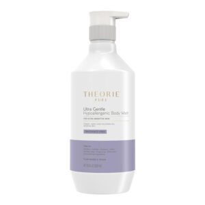 Theorie Hypoallergenic Body Wash - Made With Aloe Vera, Argan Oil, Sesame Oil & Marula Oil - Fragrance-Free - Suited for All Skin Types - Pump Bottle 500mL
