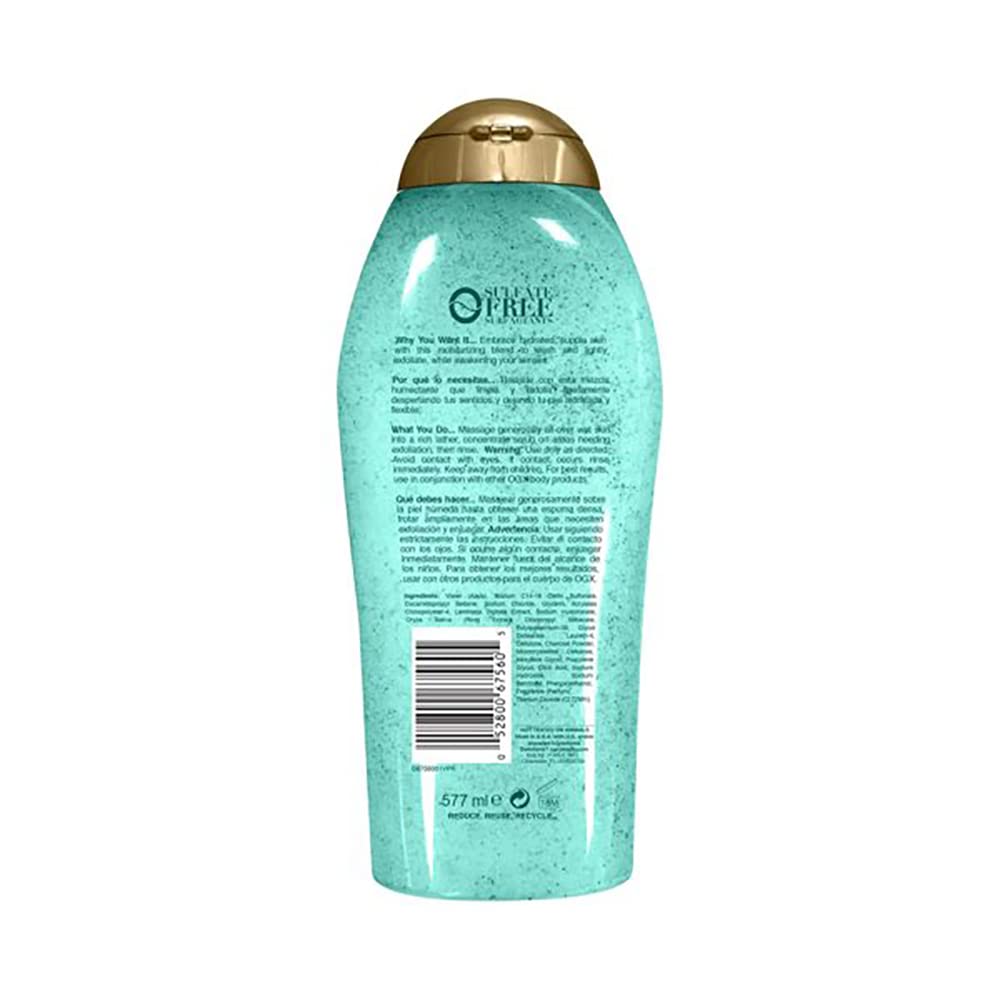 OGX Sea Kelp Hydration Hyaluronic Acid Sulfate-Free Body Scrub Trio 19.5 Fl Oz - Image 3