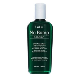 GiGi No Bump Solution - Ingrown Hair Treatment & Skin Smoothing for After Shave Waxing, Prevents Razor Bumps & Post-Waxing Irritation, 8 fl oz