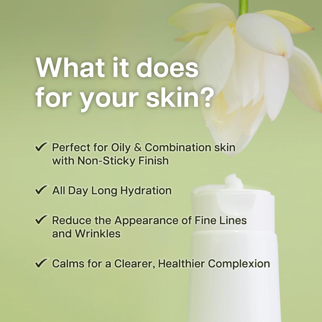 ROVECTIN Calming Lotus Water Cream - Lightweight Moisturizer Face Cream for Oily, Combination Skin | 75% Lotus Water Extract For Skin Purifying, Anti-Aging | Vegan Korean Skincare (2.1 fl.oz, 60ml) - Image 5