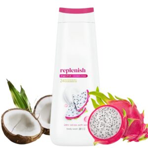 Dragon Fruit & Coconut Cream Body Wash, Hydrating Shower Gel for Women, 20 oz