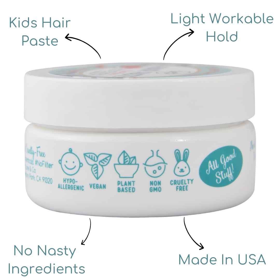 LANE & CO. Hair Paste - Plant-Based Styling Paste for Babies, Toddlers, Kids - Natural & Organic Formula, Safe & Non-Sticky, Tame Bed Head & Flyaway Hair, 2oz - Image 6