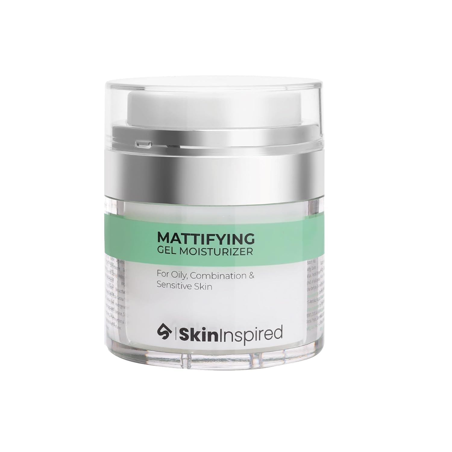 Skin-Inspired' Mattifying Gel Face Moisturizer (50g)- For Oily, Combination and Sensitive Skin | Hydrating Ultra Light Oil Free Face Cream | Non Greasy | For Women & Men