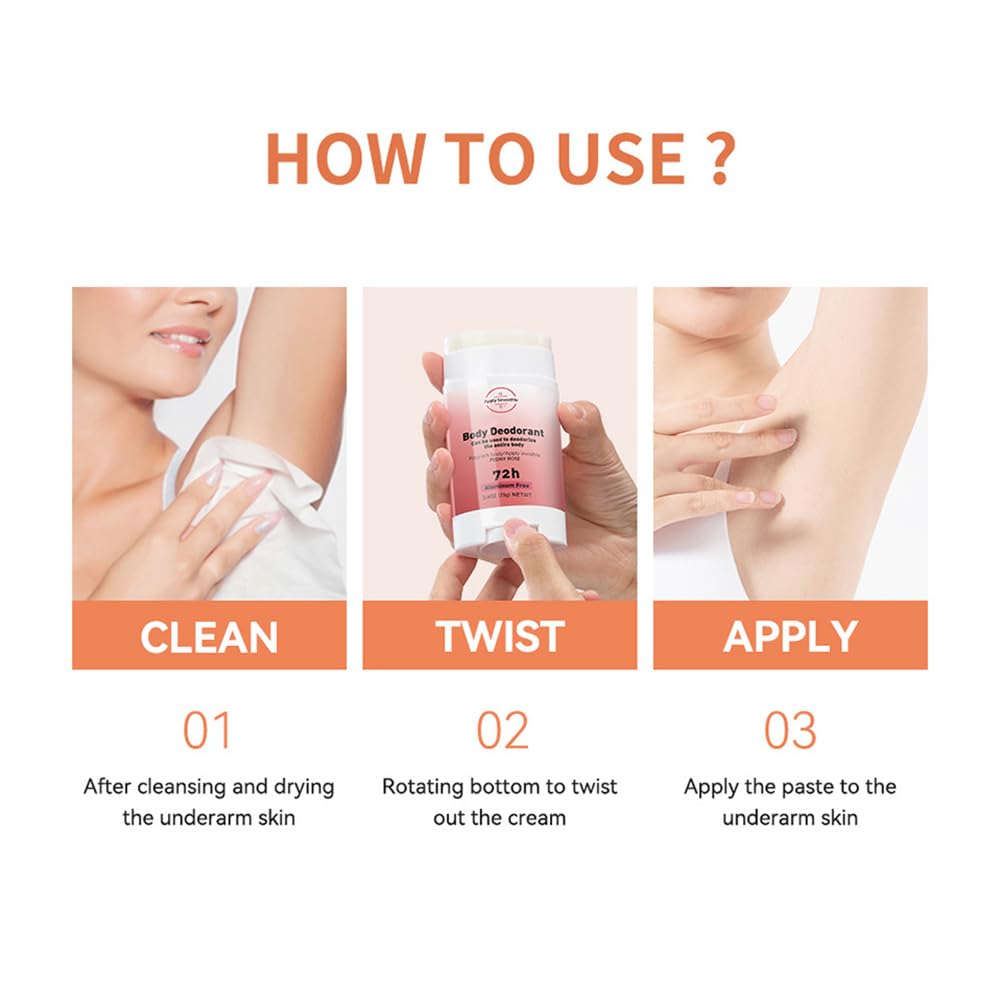 Men and Women's Aluminum-Free Deodorant Stick, 72 Hour Odor Protection, 2.6 Oz Lemon Scent - Image 5