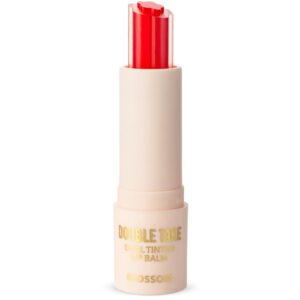 Blossom Double Take Hydrating Lip Tint Moisturizing Lip Balm with Shea Butter, Flower Shaped Dual Tinted Chapstick, 0.13oz/3.6g, Cherry Red