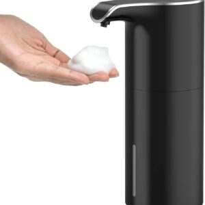 YIKHOM Automatic Foaming Soap Dispenser, Touchless Foaming Soap Dispensers 15.37 oz Electric Dispenser Infrared Sensor Hands Free for Bathroom, Kitchen, Auto Soap Dispenser USB C Rechargeable