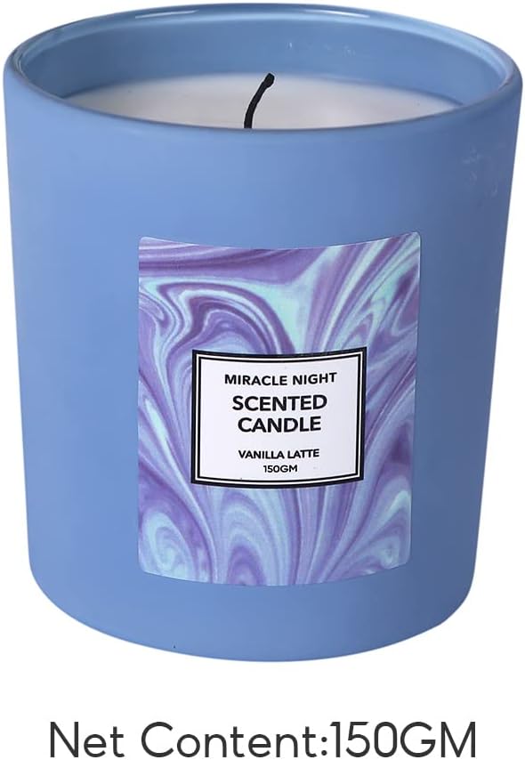 MINISO Scented Candles Big Size Home Wax Scented Candle Aroma Decoration Candles Gift for Home Decor-Miracle Night,Grey Vanilla Latte - Image 6