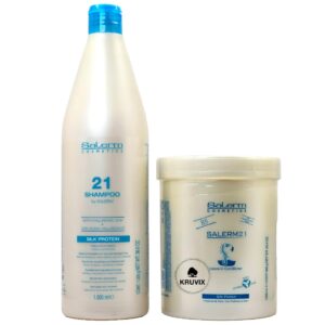 Salerm 21 B5 Silk Protein Leave-in Conditioner 34.5 Ounce and Silk Protein 21 Shampoo 36 Ounce Combo Set by Kruvix