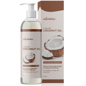 Fractionated Liquid Coconut Oil - 100% Pure and All-Natural - Moisturizing, Lightweight and Deeply Nourishing - Promotes Healthy, Softer Skin & Hair - Hydrating - 12 oz