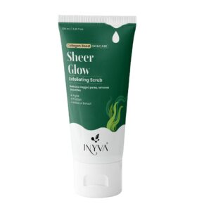 Sheerglow Exfoliating Face Scrub with Algae, Papaya & Hibiscus Extracts - Natural Radiance & Skin Smoothing - Nourishing Beauty & Skin Care Solution for All Skin Types - 3.38 Oz