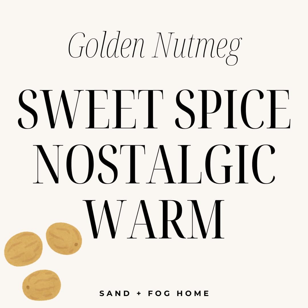 Sand + Fog Scented Candle - Golden Nutmeg – Additional Scents and Sizes – 100% Cotton Lead-Free Wick - Luxury Air Freshening Jar Candles - Perfect Home Decor – 12oz - Image 4