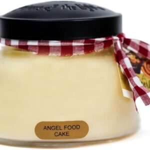 A Cheerful Giver - Angel Food Cake - 22oz Mama Scented Candle Jar with Lid - Keepers of The Light - 125 Hours of Burn Time, Gift for Women, White