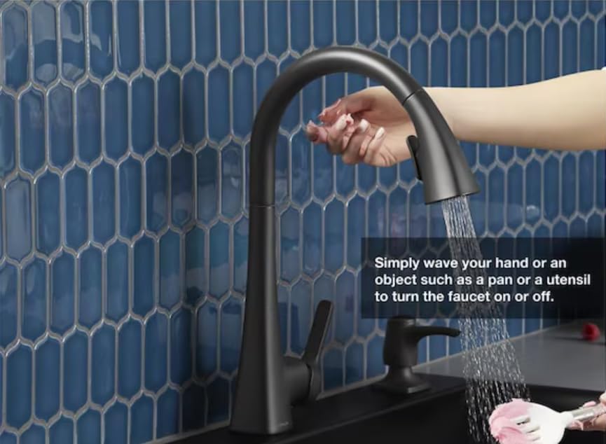 kohler Touchless Pull-Down Kitchen Faucet with Soap Dispenser - Image 8
