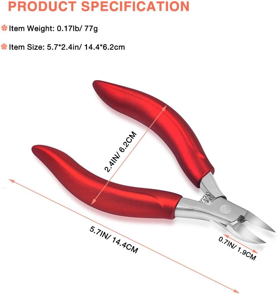 BEZOX Precision Ingrown Toenail Clippers with Comfort Grip for Thick Nails - Image 6