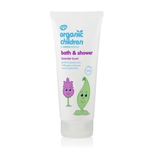 Green People Organic Children Lavender Burst Shower Gel 200ml | Natural & Organic Body Wash & Bubble Bath for Kids & Toddlers | Gentle on Sensitive Skin | SLS Free & Paraben Free | Vegan, Cruelty Free
