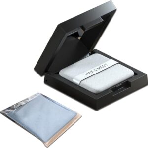 WishLotus Face Oil Blotting Sheets, 200Pc Linen Oil Blotting Paper for Oily Skin with Mirror Case and Self-Adhesive Powder Puff, Oil Absorbing Sheets for Men and Women (200)