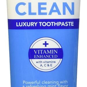 GO SMILE Professional Clean Luxury Whitening Toothpaste, large 3.4oz tube, Enriched with Vitamins A, C & E, Mint Flavor eliminates bad breath, Removes Stains, Dentist Recommended, Made in the USA