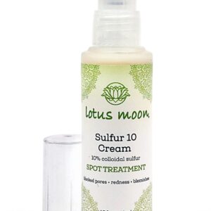 Lotus Moon® - Sulfur 10 Creme - Spot Treatment To Calm Redness and Breakouts | Plant-Based, Clean, Cruelty-Free, Functional Skincare (1.7 fl oz | 50 ml)