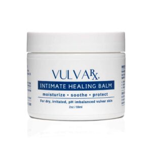 VulvaRx Intimate Healing Balm Cream | Organic Vaginal Moisturizer, vulva balm, Menopause Support, Relieves Dryness, Irritation, Itching, Burning, Redness, Odor, Chaffing, Estrogen Free, 2 oz