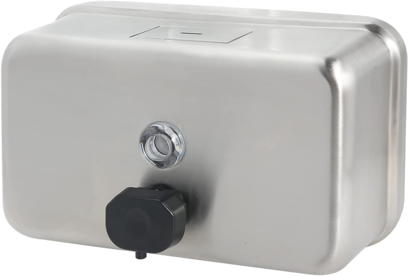 Heavy Duty Stainless Steel Wall Mount Soap Dispenser, 1100ml/37oz, with Corrosion Proof Lining and Anti-Leak Pump for Commercial & Home Bathroom Kitchen (Horizontal)