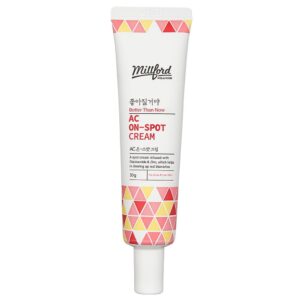 AC On-Spot Cream 30g/1.05 Oz, Zinc Oxide 10%, Niacinamide 2% for Active Skin Repair, Acne Spot Treatment for Face, Blemish Care, Dark Spot, Korean Skincare for Sensitive & Acne-Prone Skin