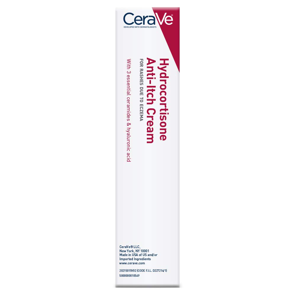 CeraVe 1% Hydrocortisone Anti-Itch Cream Fragrance-Free for Eczema Dry Skin 1 Ounce - Image 11