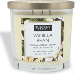 Tuscany Candle Vanilla Bean Long-Lasting Scented Jar Candle, 14 oz