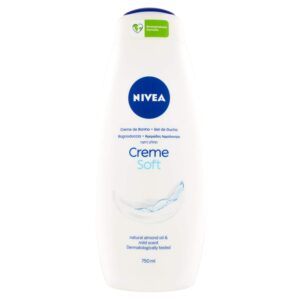 Nivea Body Wash - Creme Soft - With Almond Oil - Net Wt. 25.36 FL OZ (750 mL) Per Bottle - One (1) Bottle