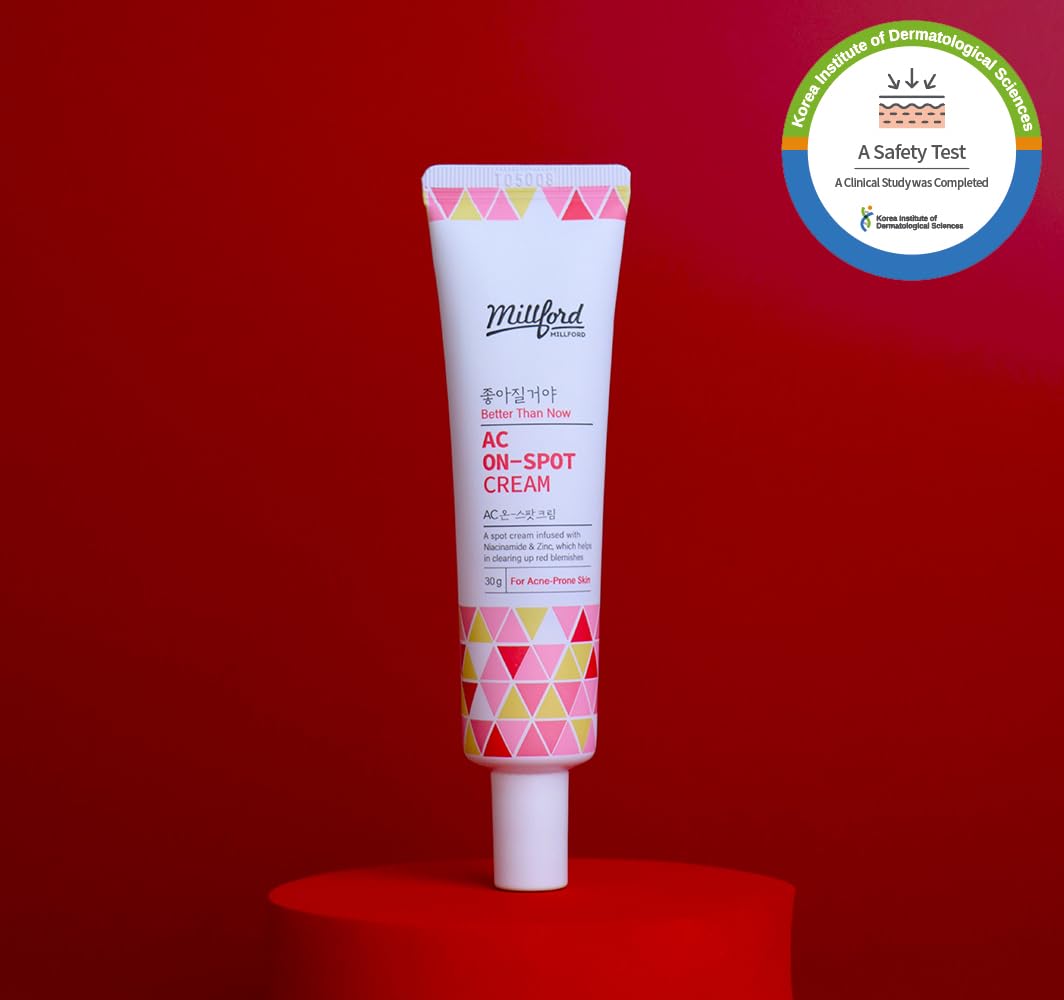 AC On-Spot Cream 30g/1.05 Oz, Zinc Oxide 10%, Niacinamide 2% for Active Skin Repair, Acne Spot Treatment for Face, Blemish Care, Dark Spot, Korean Skincare for Sensitive & Acne-Prone Skin - Image 8