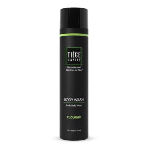 Tiege Hanley Mens Body Wash, Cucumber Scented - Hydrating & Cleansing Daily Body Wash for Men Gently Removes Dirt, Sweat & Oil - Non-Abrasive & Sulfate-Free Shower Gel for Sensitive Skin