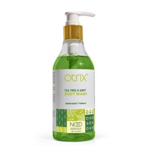 Otri.x Tea Tree & Mint Body Wash | Tea Tree, Mint + Ferulic Acid | – Refreshing, Deep Cleansing & Hydrating – Antibacterial, Odor Control Formula – Sulfate & Paraben-Free – 290ml