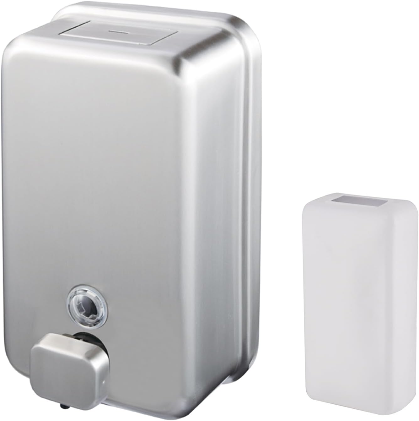 Commercial Soap Dispenser Wall Mount, 304 Stainless Steel Brushed Hand Soap Dispenser, with Corrosion Proof Lining and Anti-Leak Pump for Bathroom, 37oz/1100ml