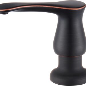 GAGALIFE Kitchen Sink Soap Dispenser Oil Rubbed Bronze, Built in Soap Dispenser with 17 OZ Bottle, Refill from The Top, Liquid Dispenser for Kitchen Sink