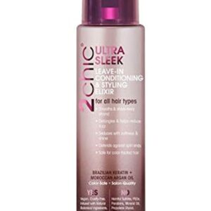 GIOVANNI 2chic Ultra-Sleek Leave-In Conditioning & Styling Elixir - Phyto-Keratin & Argan Oil, Anti-Frizz Formula, Coconut, Shea Butter, Pro-Vitamin B5, Color Safe, Paraben Free - 4 oz