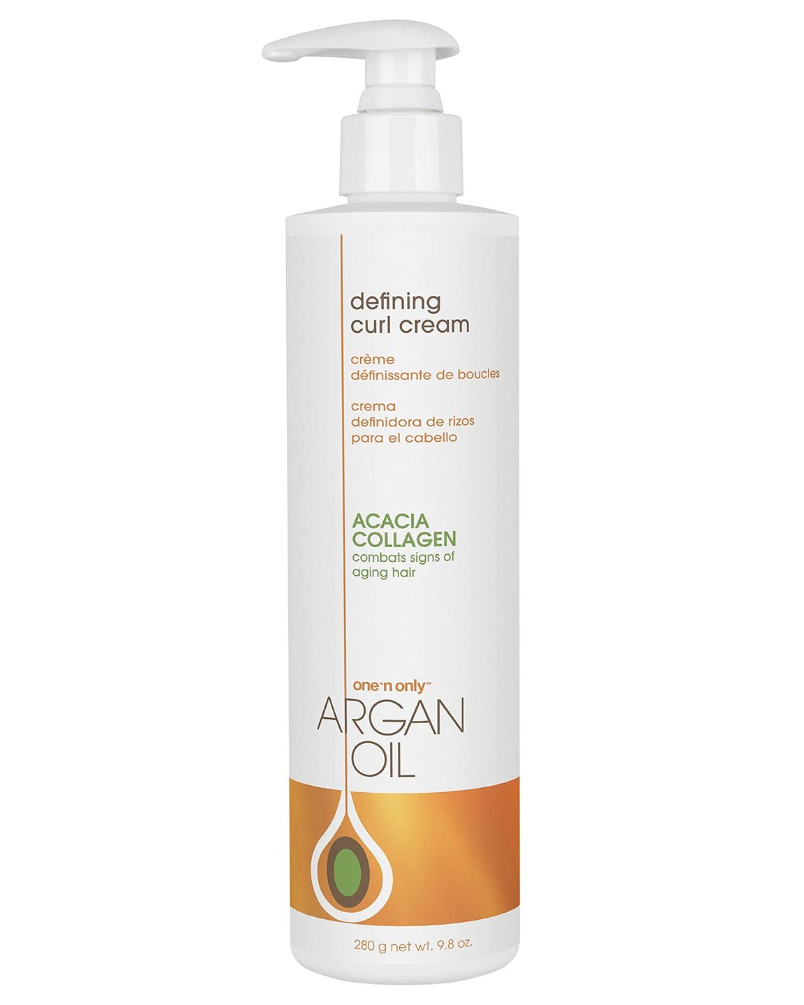 One 'n Only Defining Curl Cream with Argan Oil, Leave-in Conditioning Cream, Defines and Leaves Strong Curly Hair, Enhances Shine and Hydrates Without Sticky Residue, 9.8 Ounces