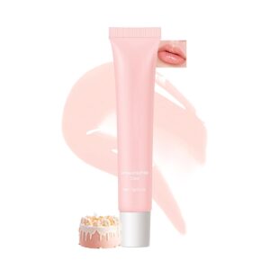 Shimmer Lip Butter Balm, High Shiny Finish Lip Glow Oil Lip Gloss, Jelly Yummy Tint Lip Stain Balm, Long Lasting Hydrating Non-Sticky Ultra-Nourishing Fat Lip Care Oil for Women, #4 Cake