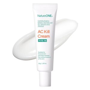 AC Kill Cream, BHA & Salicylic Acid Face Moisturizer, Niacinamide for Active Skin Repair, Tea Tree Oil for Soothing Sensitive Skin, acne spot treatment Korean Skincare, 30g, 1.05 oz.