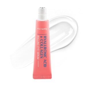Farmstay Hyaluronic Acid Roll-on Eye Serum with 2% Niacinamide & Collagen – Hydrating Korean Eye Roller for Dark Circles, Puffy Eyes & Wrinkles – 0.84 fl. oz.