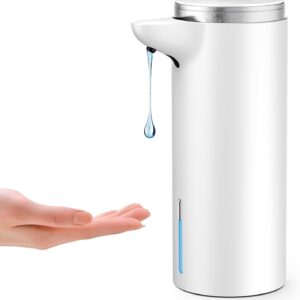 Automatic Soap Dispenser Touchless (Upgrade Auto & Manual Modes) - IPX7 WaterProof - Adjustable Volume for Thick & Thin Liquid - USB C Rechargeable Dish/Hand Soap Dispenser for Kitchen Bathroom