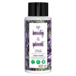 Love Beauty & Planet Argan Oil and Lavender Natural Conditioner for Dry & Frizzy hair, No Sulfates, No Paraben, 400ml