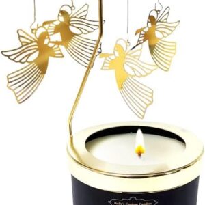 Kelly's Custom Candles Angel Rotating Scented Candle, Funny Gift for Women, Soybean Wax, 3.5 Ounce, Black, Unique Aromatherapy Candle for Relaxation and Stress Relief