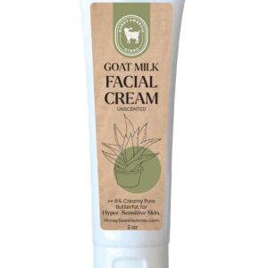 Honey Sweetie Acres Goat Milk Facial Cream – 2 oz – Moisturizer with Aloe, Jojoba & Avocado Oils, Fragrance-Free & Paraben-Free Face Cream