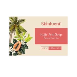 Kojic Acid Soap for Dark Spots and Hyperpigmentation โ Face & Body Bar for Uneven Skin Tone, and Age Spots, 4.4oz