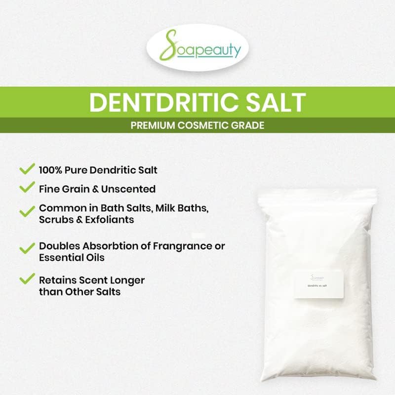 Soapeauty DENDRITIC Salt 1 lb| Bath Scrub Salts, Salt Scrub, Exfoliants, Milk Bath, and More | Premium Fine Salt Grain for Body Relaxation 1 lb - Image 4